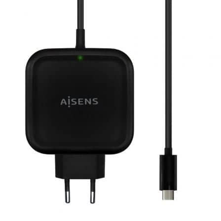 Cargador de Pared Aisens ASCH-1PD65WL-BK/ 1xUSB Tipo-C/ 65W