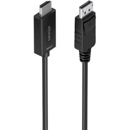 Cable Conversor Aisens A125-0891/ DisplayPort Macho - HDMI 4K Macho/ 60cm/ Negro