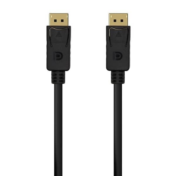 Cable DisplayPort 1.2 4K Aisens A124-0549/ DisplayPort Macho - DisplayPort Macho/ Hasta 5W/ 2300Mbps/ 1.5m/ Negro