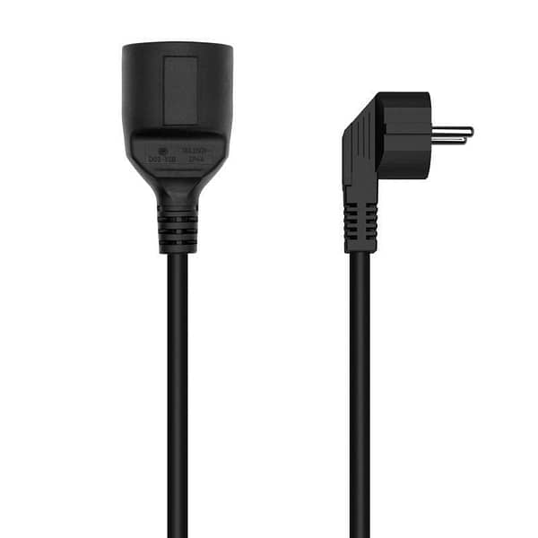 Cable Alargador de Alimentaci?n Aisens A132-0603/ CEE7 Macho - CEE7 Hembra/ Hasta 1500W/ 10m/ Negro