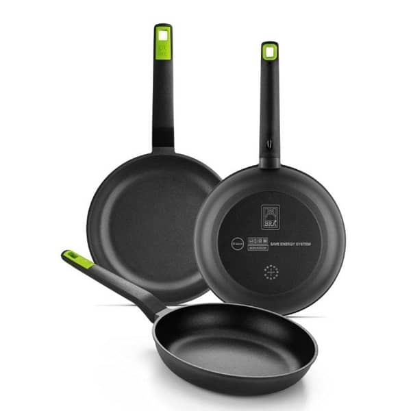 Pack 3 Sartenes Bra Gastro A841202/ ?20cm/ ?24cm/ ?28cm/ Apta para Inducci?n