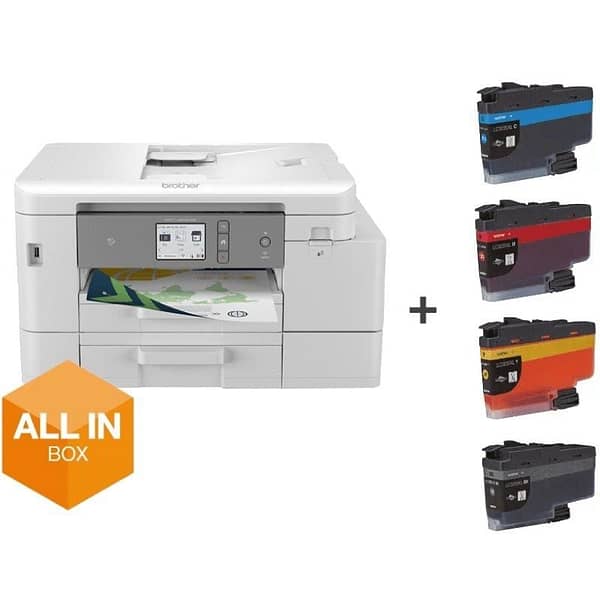 Multifunci?n Brother MFC-J4540DWXL WiFi/ Fax/ D?plex/ Pack impresora + consumibles XL/ Blanca