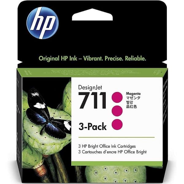 Cartucho de Tinta Original HP n?711 Multipack/ 3x Magenta