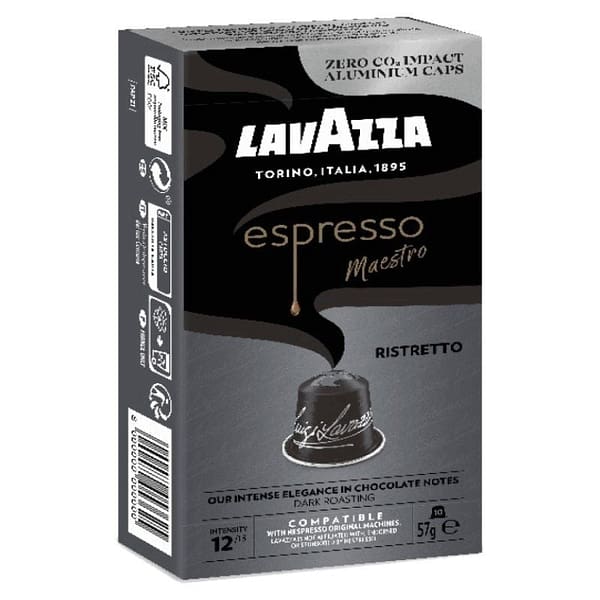 C?psula Lavazza Espresso Maestro Ristretto para cafeteras Nespresso/ Caja de 10