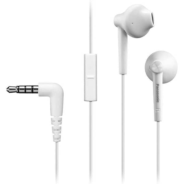 Auriculares Intrauditivos Panasonic RP-TCM55/ con Micr?fono/ Jack 3.5/ Blancos