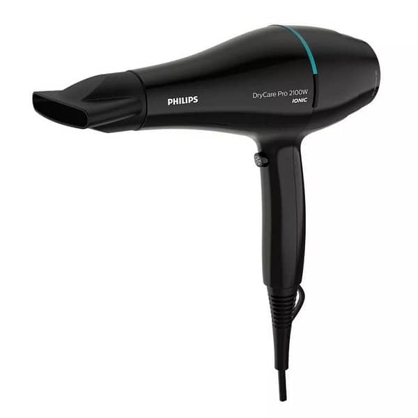 Secador Philips Drycare Pro BHD272/ 2100W/ I?nico/ Negro y Verde lago