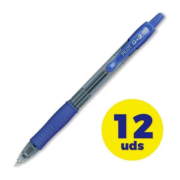 Caja de Bol?grafos de Tinta de Gel Retr?ctil Pilot G-2/ 12 unidades/ Azules