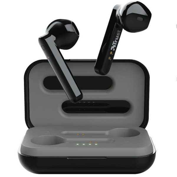 Auriculares Bluetooth Trust Primo Touch con estuche de carga/ Autonom?a 4h/ Negros