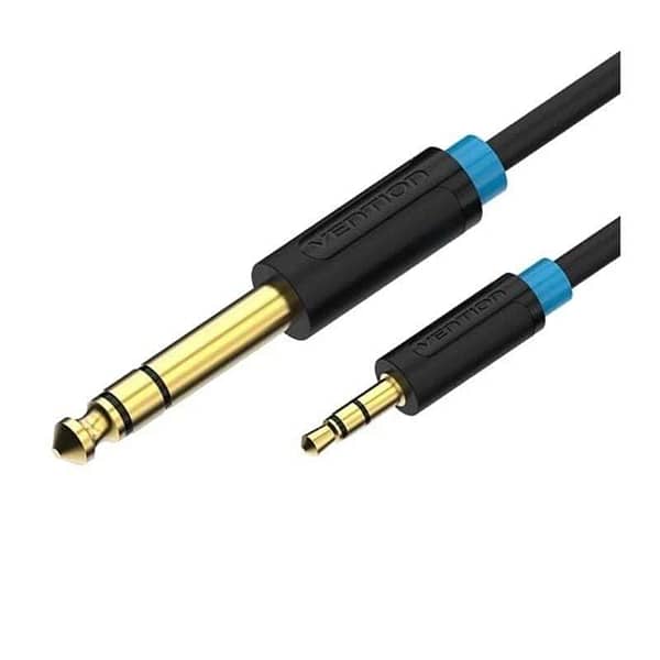 Cable Est?reo Vention BABBF/ Jack 6.5 Macho - Jack 3.5 Macho/ 1m/ Negro
