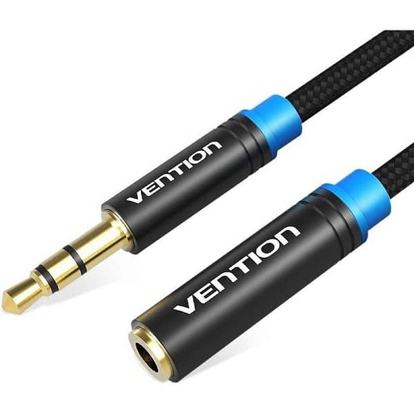 Cable Est?reo Vention VAB-B06-B300-M/ Jack 3.5 Macho - Jack 3.5 Hembra/ 3m/ Negro