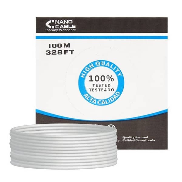 Bobina de Cable RJ45 FTP Nanocable 10.20.0902 Cat.6/ 100m/ Gris