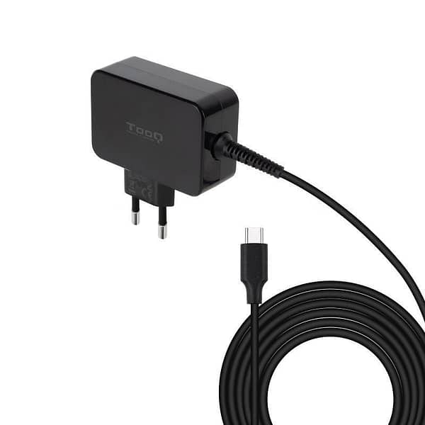 Cargador de Port?til GaN TooQ TQLC-USBCGAN65PD USB Tipo-C/ 65W/ Autom?tico/ Voltaje 5-20V
