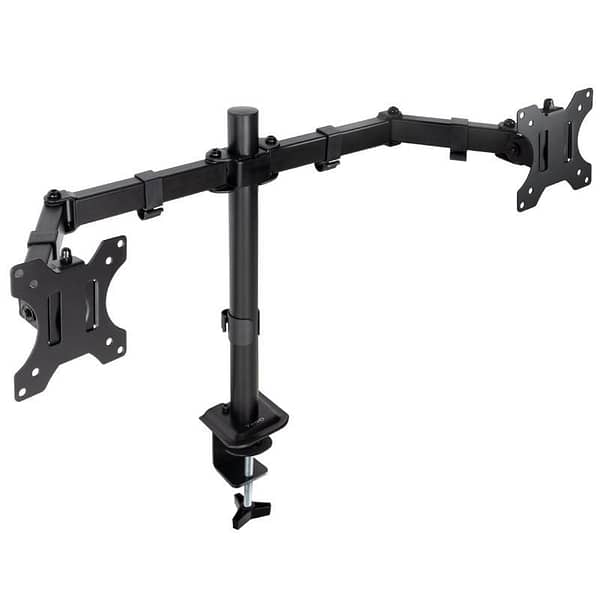 Soporte de Mesa para 2 Monitores TooQ DB1802TN-B/ Giratorio/ Inclinable/ hasta 8kg