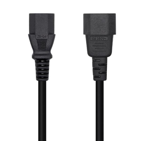 Cable Alimentaci?n Aisens A132-0532/ IEC C13 Hembra - IEC C14 Macho/ 10m/ Negro
