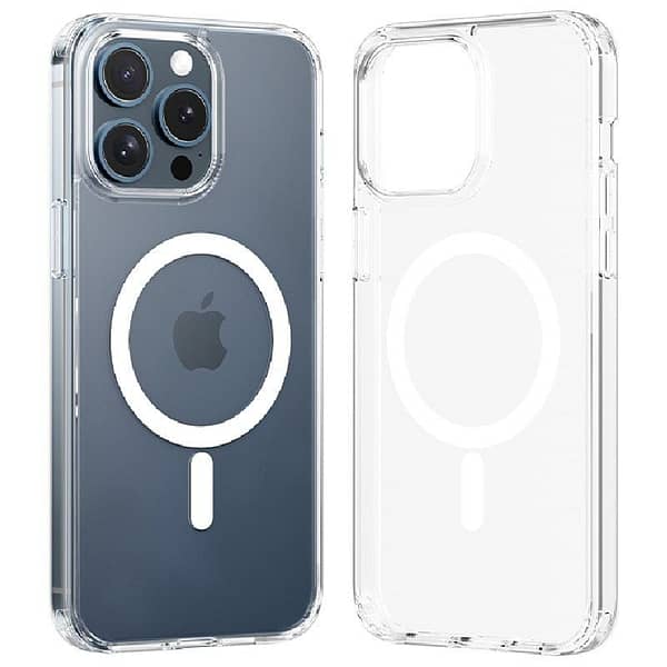 Funda Dura con Magsafe Vention KUCT0-40/ Compatible con iPhone 15 Pro Max/ Transparente