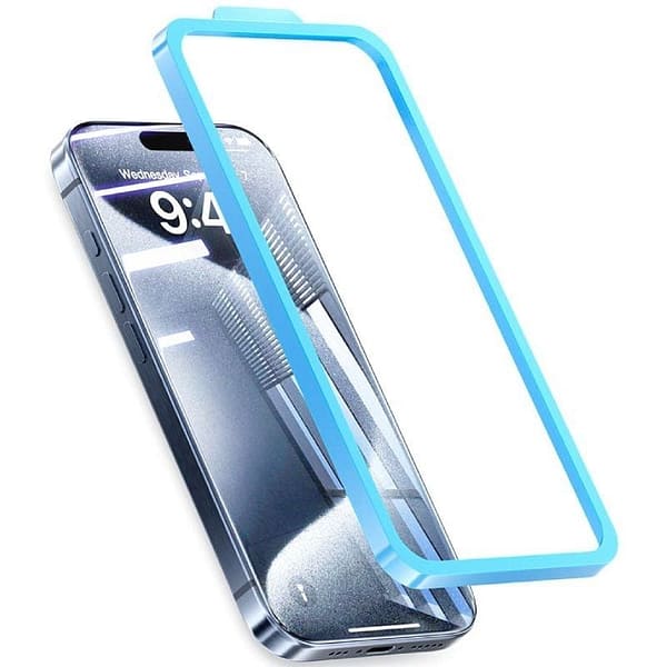 Protector de Pantalla de Cristal Templado Vention KUMTCC-40 para iPhone 15 Pro Max + Herramienta de Instalaci?n