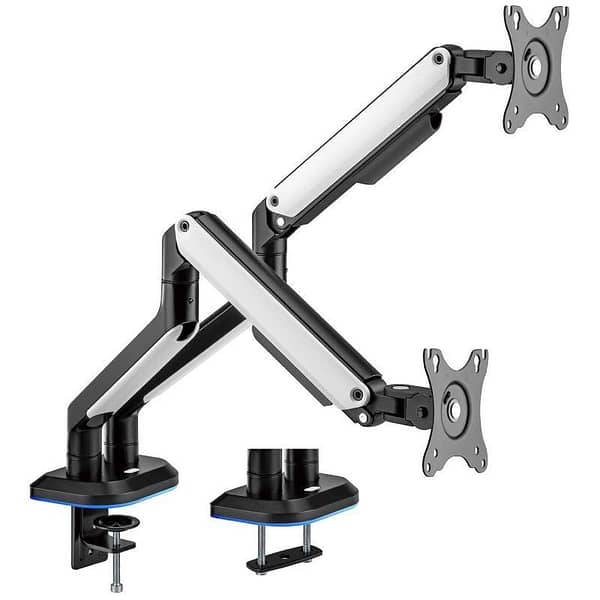 Soporte Gaming para 2 Monitores Aisens DT32TSR-297/ hasta 9kg/ con Iluminaci?n RGB