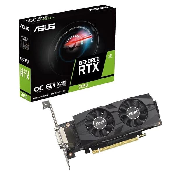 Tarjeta Gr?fica Asus GeForce RTX 3050 LP BRK OC Edition/ 6GB GDDR6/ Compatible con Perfil Bajo
