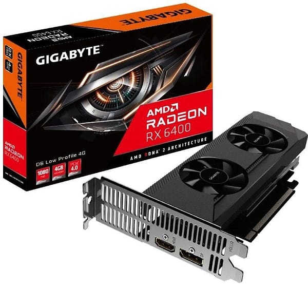 Tarjeta Gr?fica Gigabyte Radeon RX 6400 D6 Low Profile/ 4GB GDDR6