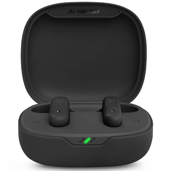 Auriculares Bluetooth JBL Vibe Flex con estuche de carga/ Autonomía 8h/ Negro