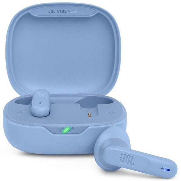 Auriculares Bluetooth JBL Vibe Flex con estuche de carga/ Autonom?a 8h/ Azul