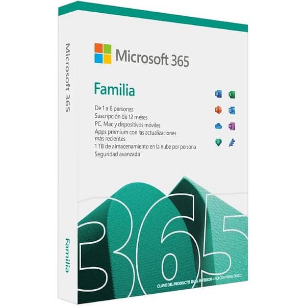 Microsoft 365 Familia/ 6 Usuario/ 1 A?o/ 5 Dispositivos