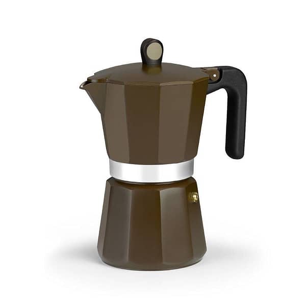 Cafetera Italiana Monix Induction Cream M671009/ 9 Tazas/ Marr?n