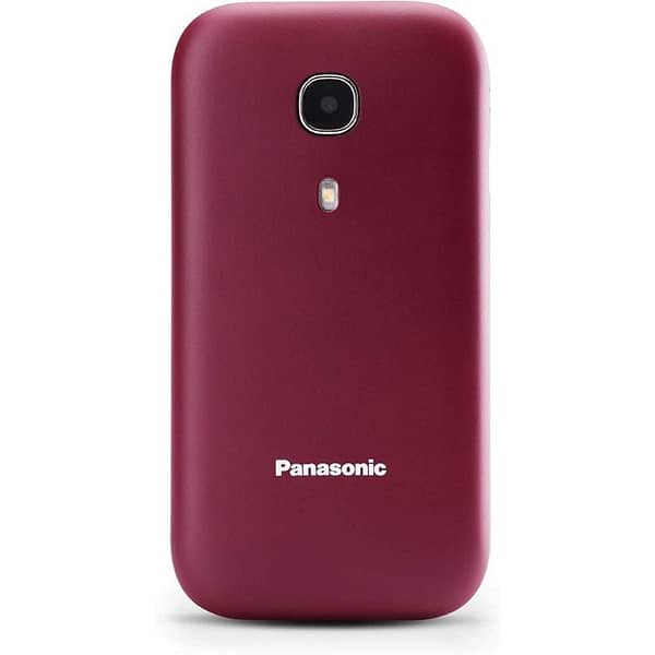 Teléfono Móvil Panasonic KX-TU400EXR para Personas Mayores/ Rojo Granate