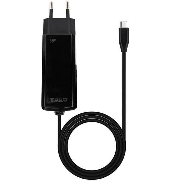 Cargador de Port?til GaN TooQ TQLC-USBCGAN65PD-C USB Tipo-C/ 65W/ Autom?tico/ Voltaje 5-20V