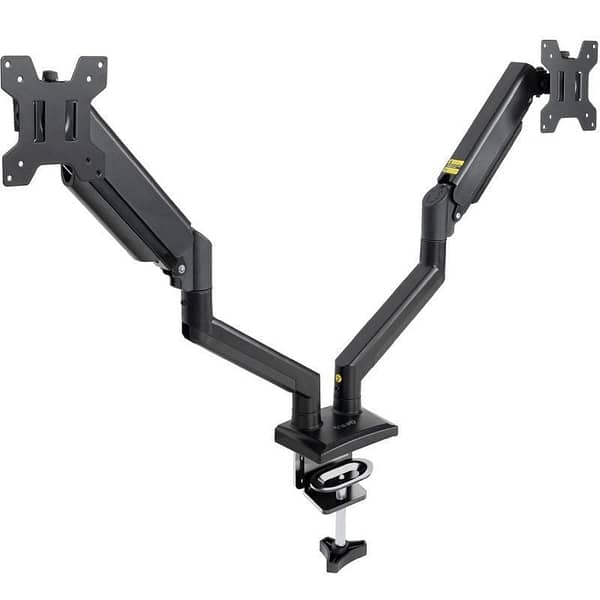 Soporte de Mesa para 2 Monitores TooQ DB1434TNR-B/ hasta 10kg