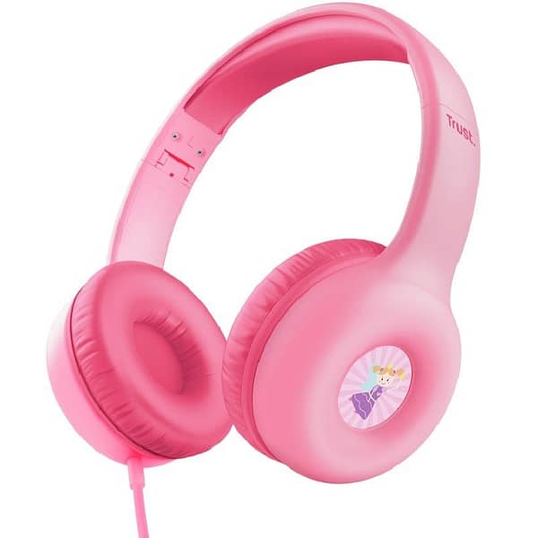 Auriculares Infantiles Trust Nouna Kids/ con Micr?fono/ Rosas