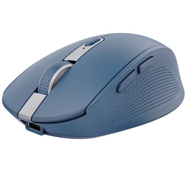 Rat?n Inal?mbrico por Bluetooth Trust Ozaa Compact Wireless/ Bater?a recargable/ Hasta 3200 DPI/ Azul