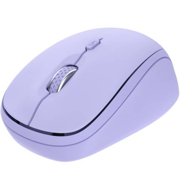 Rat?n Mini Inal?mbrico Trust Yvi+ Multidispositivo/ Hasta 1600 DPI/ Purpura