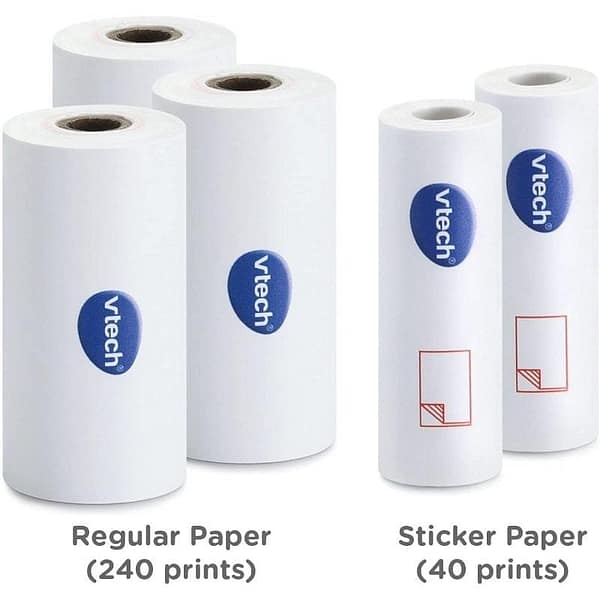Pack 5 Rollos Papel T?rmico VTech para C?mara Print Cam/ 3 Rollos T?rmicos y 2 Rollos Pegatina