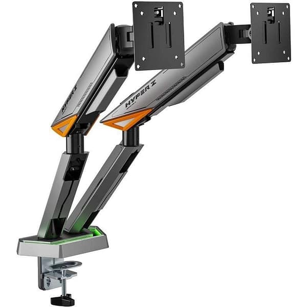 Soporte de Mesa Gaming para Monitor Aisens DT38TSRRGB-349/ Giratorio/ Inclinable/ hasta 16kg/ con Iluminaci?n RGB