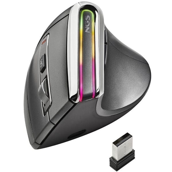 Rat?n Vertical Inal?mbrico por Bluetooth NGS Evo Karma/ Bater?a recargable/ Hasta 3200 DPI