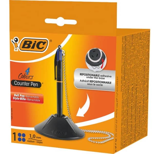 Bol?grafo de Tinta de Aceite Retr?ctil Bic 527507/ Azul/ Incluye Base + Cadena