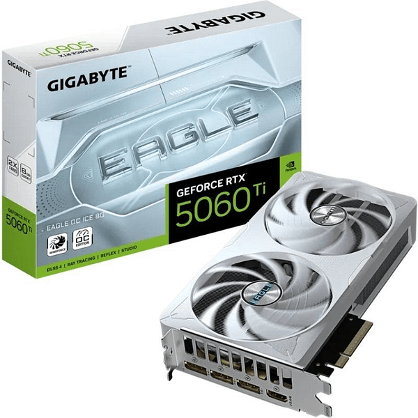 Tarjeta Gr?fica Gigabyte GeForce RTX 5060 Ti Eagle OC ICE/ 8GB GDDR7