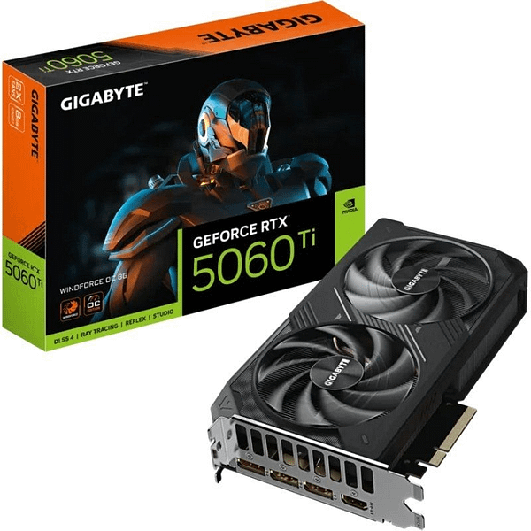 Tarjeta Gr?fica Gigabyte GeForce RTX 5060 Ti WindForce OC/ 8GB GDDR7
