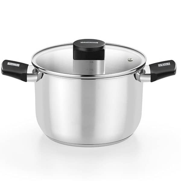 Olla Elite Inox Monix M240226/ ?26cm/ 8L/ Acero Inoxidable/ Apta para Inducci?n