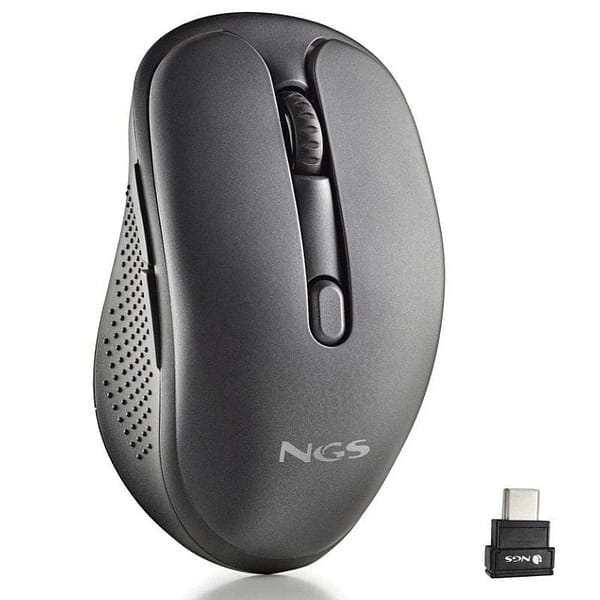 Rat?n Inal?mbrico NGS Evo Mix silencioso/ Bater?a recargable/ Hasta 3200 DPI/ Negro