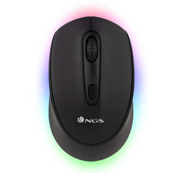 Rat?n Inal?mbrico por Bluetooth NGS Smog-RB/ Bater?a recargable/ Hasta 1600 DPI/ Negro