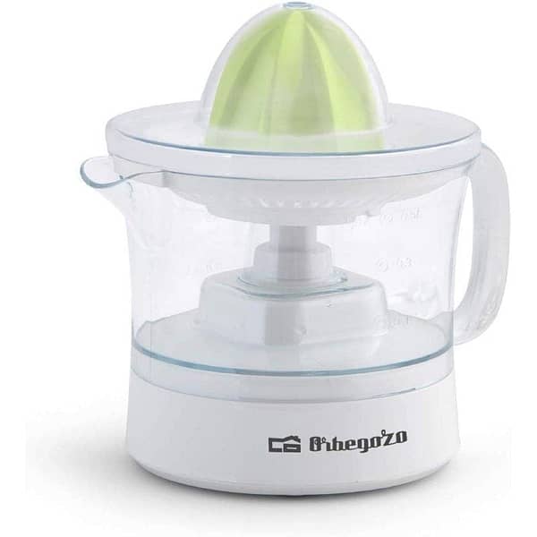 EXPRIMIDOR ORBEGOZO EP 1510 - 25W - CAPACIDAD 0.5L - INCLUYE 2 CONOS - ROTACI?N BIDIRECCIONAL - ACCESORIOS LAVABLES EN LAVAVAJILLAS