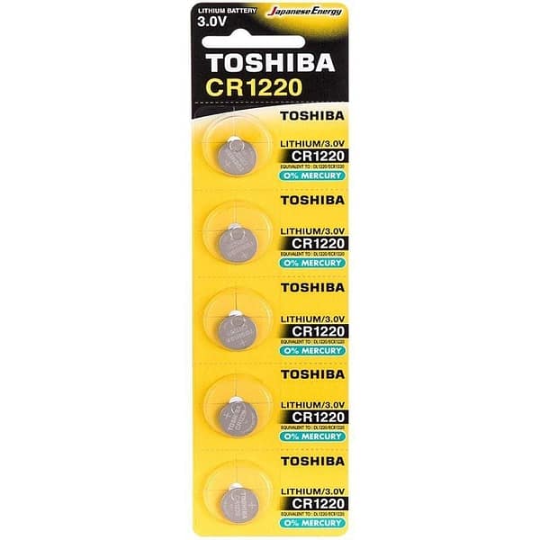 Pack de 5 Pilas de Bot?n Toshiba CR1220/ 3V
