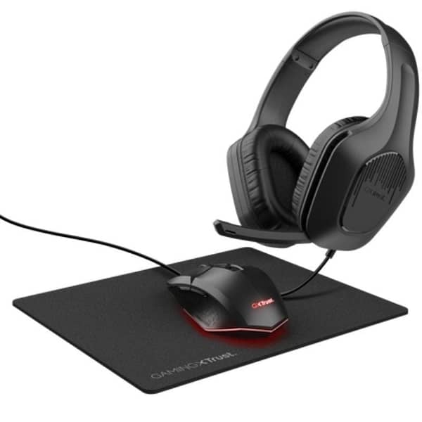 Pack Gaming Trust Gaming GXT 790/ Rat?n ?ptico + Auriculares + Alfombrilla
