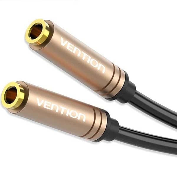 Cable Est?reo Vention BFABY/ Jack 3.5 Hembra - Jack 3.5 Hembra/ 30cm/ Oro Rosado
