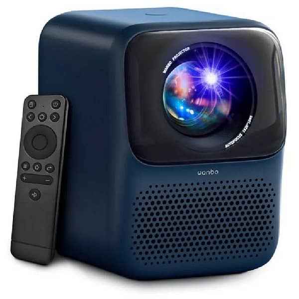 Proyector Port?til Wanbo T2 Max New/ 450 L?menes/ Full HD/ HDMI/ WiFi/ Azul