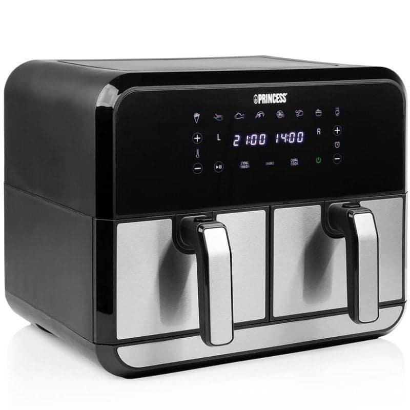 Freidora por Aire Airfryer / Sin Aceite Princess Double Basket Airfryer 182074/ 2400W/ Capacidad 8L