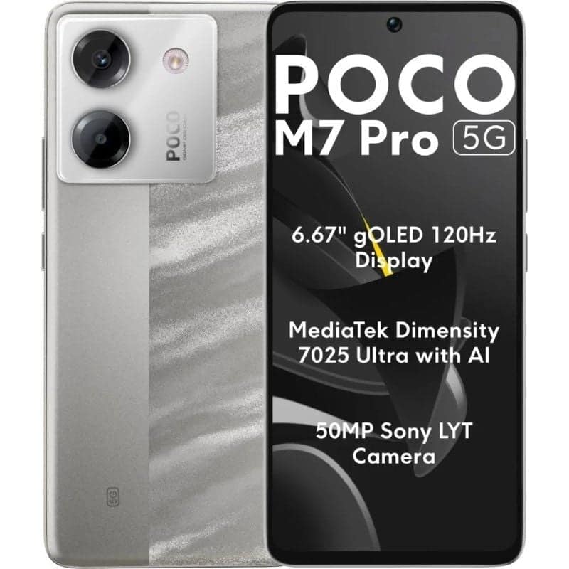 Smartphone Xiaomi POCO M7 Pro 8GB/ 256GB/ 6.67'/ 5G/ Plata